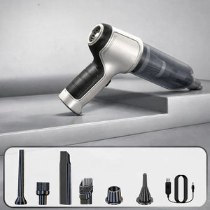 Cordless Car Vacuum – Strong Suction & Air Blower | Portable Handheld Cleaner For Car, Home And Tight Spaces With USB Charging