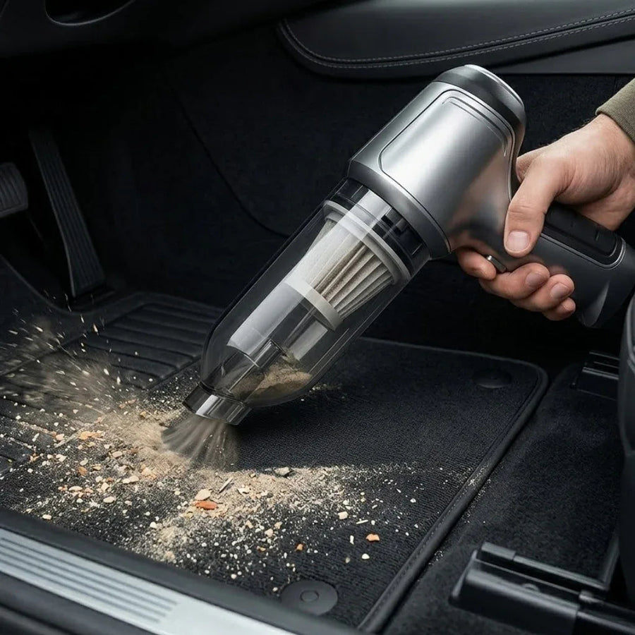 Cordless Car Vacuum – Strong Suction & Air Blower | Portable Handheld Cleaner For Car, Home And Tight Spaces With USB Charging