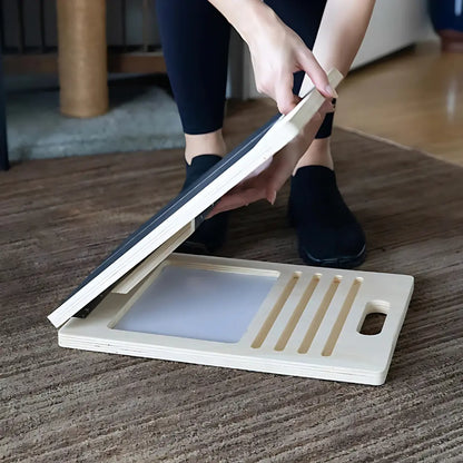 Adjustable Wooden Slant Board – Foldable Incline Stretch Board (30°–45°) with Anti-Slip Surface for Exercise and Balance Training