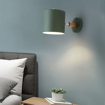 Damascena Nordic Metal Rotatable Cylinder Wall Sconce for Hallway and Stairwell Lighting