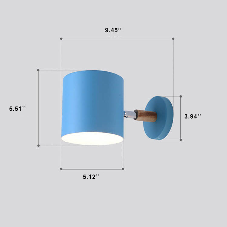 Damascena Nordic Metal Rotatable Cylinder Wall Sconce for Hallway and Stairwell Lighting