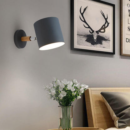 Damascena Nordic Metal Rotatable Cylinder Wall Sconce for Hallway and Stairwell Lighting