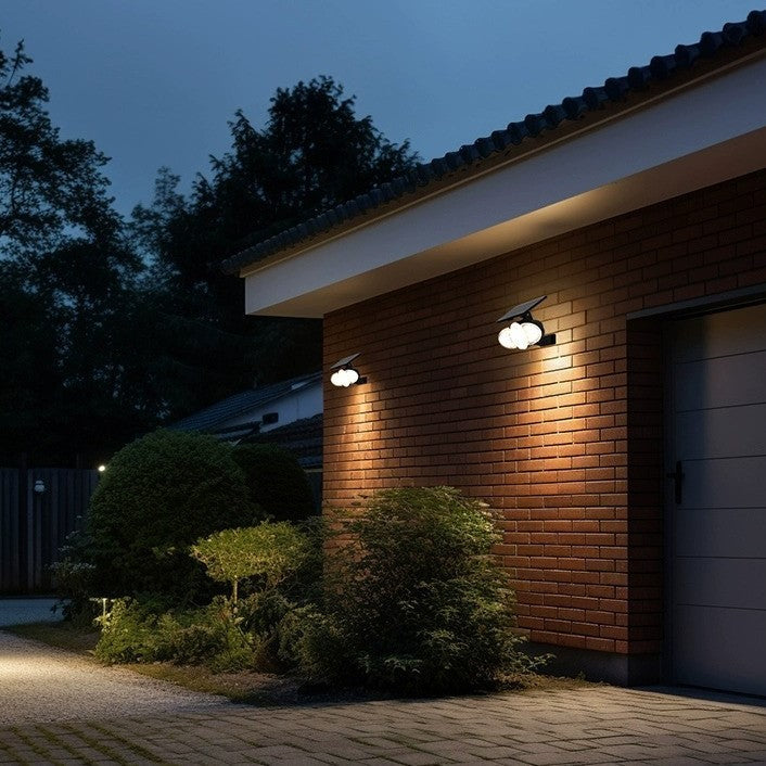 Roseline Weatherproof Solar LED Wall Sconce for Garden Walls and Patio Steps