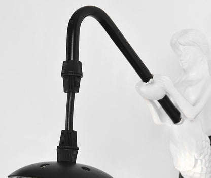 Giavanna Vintage Metal Wall Sconce with Glass Shade for Hallway and Entryway Lighting