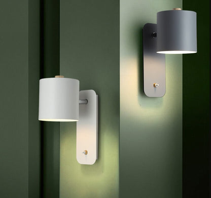 Odalys Nordic Metal Cylinder Wall Sconce for Hallway and Bedside Lighting