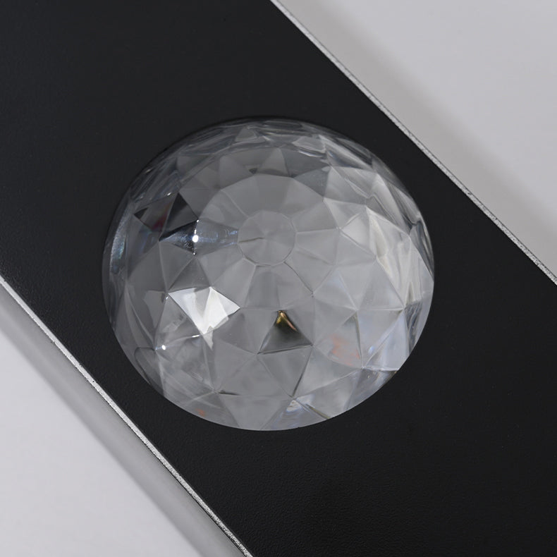 Orlenna Minimalist Black Iron LED Wall Wash Sconce with Rippling Aurora Glow