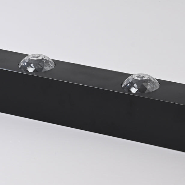 Orlenna Minimalist Black Iron LED Wall Wash Sconce with Rippling Aurora Glow