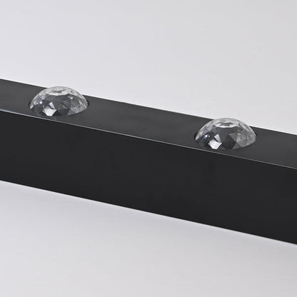 Orlenna Minimalist Black Iron LED Wall Wash Sconce with Rippling Aurora Glow