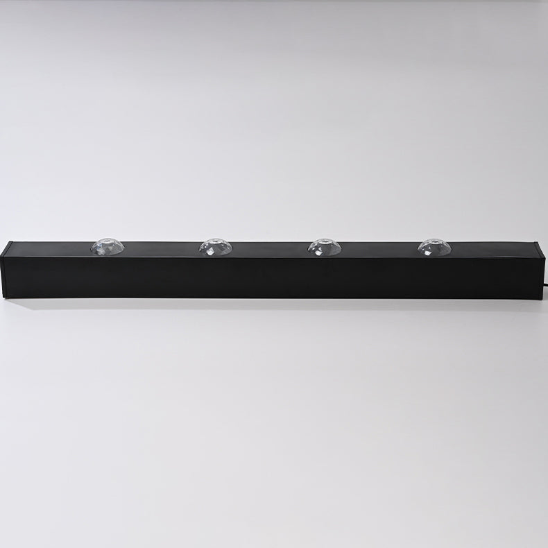 Orlenna Minimalist Black Iron LED Wall Wash Sconce with Rippling Aurora Glow