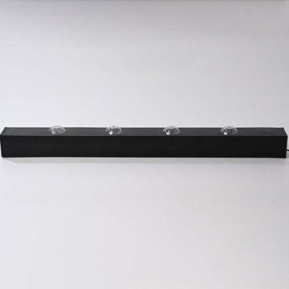 Orlenna Minimalist Black Iron LED Wall Wash Sconce with Rippling Aurora Glow