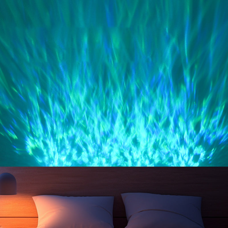 Orlenna Minimalist Black Iron LED Wall Wash Sconce with Rippling Aurora Glow