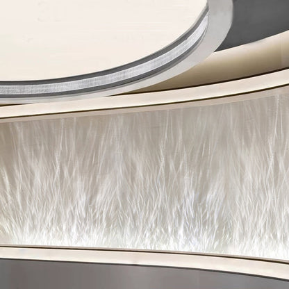 Orlenna Minimalist Black Iron LED Wall Wash Sconce with Rippling Aurora Glow