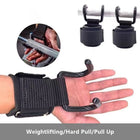 Weight Lifting Hook Grips with Wrist Wraps