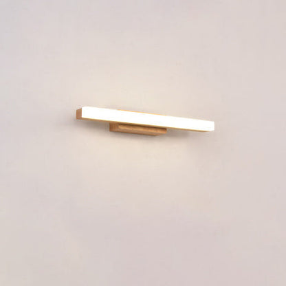 Iridelle Minimalist Wood LED Vanity Strip Light with Dimmable Warm and White Glow
