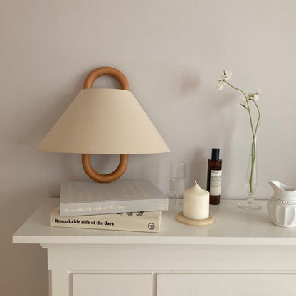 Halcyra Modern Beechwood Fabric Shade Wall Sconce for Hallway and Stairwell Lighting