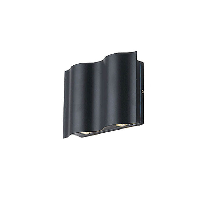 Ravielle Weatherproof Wave Aluminum LED Outdoor Wall Light for Patio and Entryway