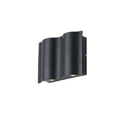 Ravielle Weatherproof Wave Aluminum LED Outdoor Wall Light for Patio and Entryway