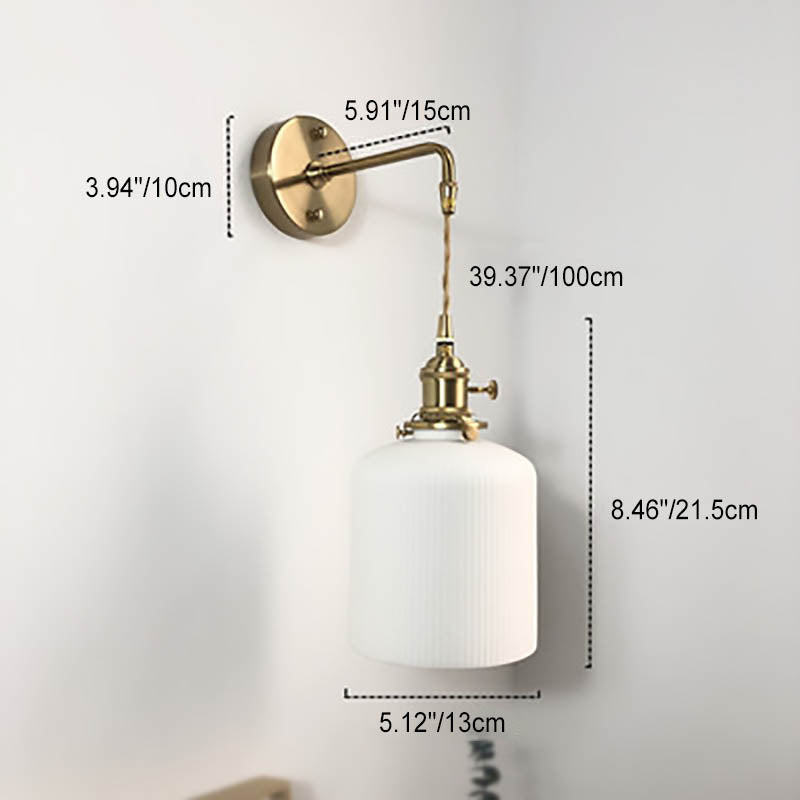 Serandelle Japanese Brass Lucite Wall Sconce for Hallway Ambient Glow