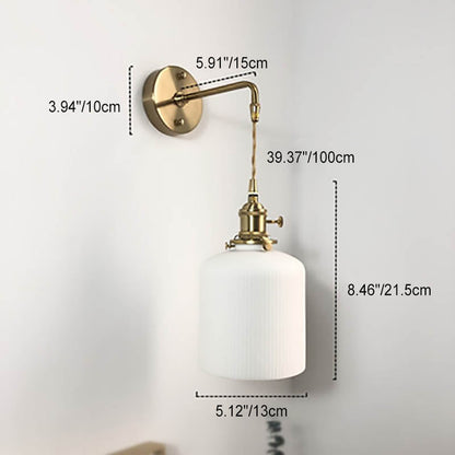 Serandelle Japanese Brass Lucite Wall Sconce for Hallway Ambient Glow