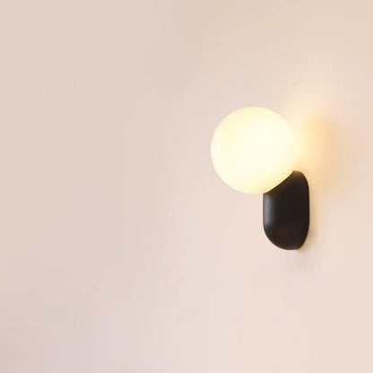 Primavelle Minimalist Resin Macaron Glass Ball Wall Sconce for Soft Hallway Glow