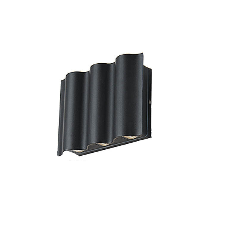 Ravielle Weatherproof Wave Aluminum LED Outdoor Wall Light for Patio and Entryway