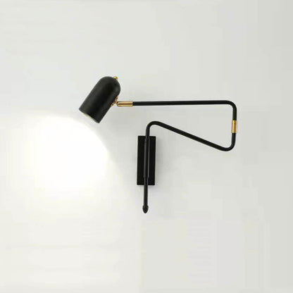 Noemie Nordic Iron Swing Arm Wall Sconce with Long Pole Reach