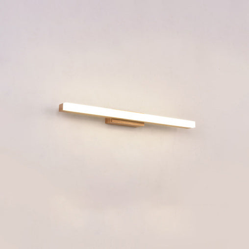 Iridelle Minimalist Wood LED Vanity Strip Light with Dimmable Warm and White Glow