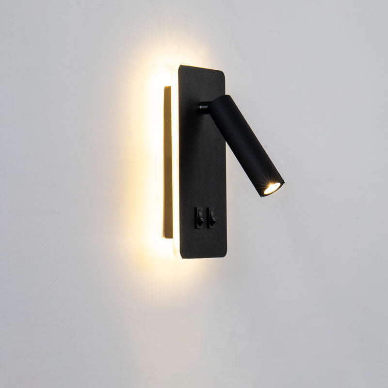 Wrenna Nordic Iron Square LED Wall Sconce Rotatable Spotlight for Bedside Reading