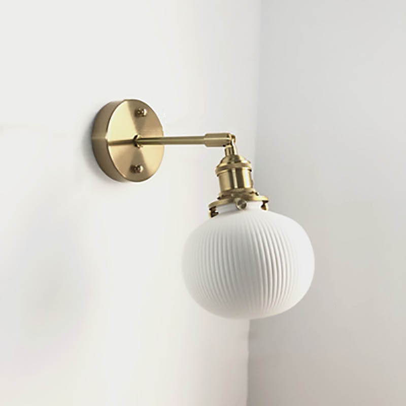 Serandelle Japanese Brass Lucite Wall Sconce for Hallway Ambient Glow
