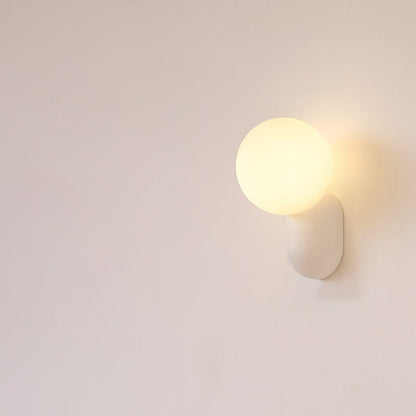 Primavelle Minimalist Resin Macaron Glass Ball Wall Sconce for Soft Hallway Glow
