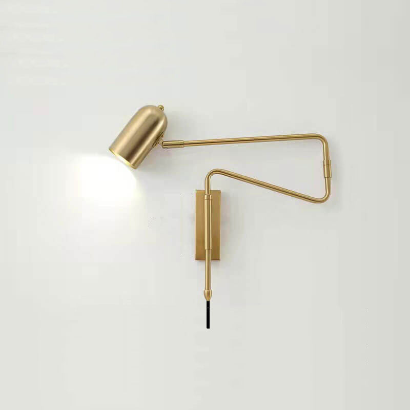 Noemie Nordic Iron Swing Arm Wall Sconce with Long Pole Reach