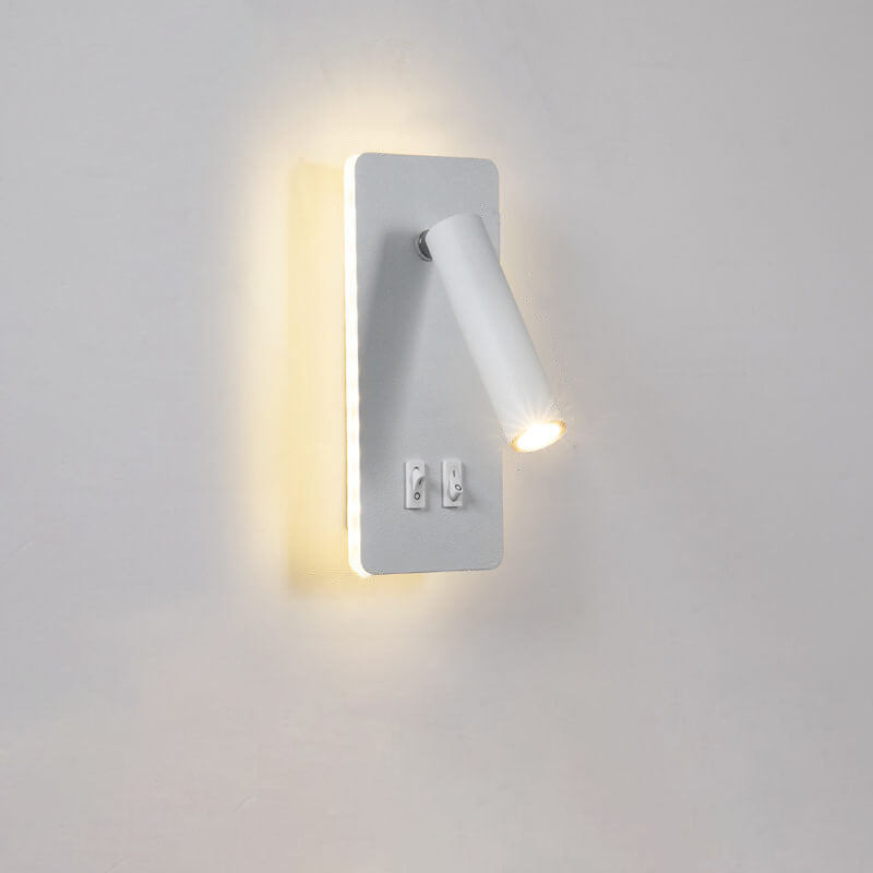 Wrenna Nordic Iron Square LED Wall Sconce Rotatable Spotlight for Bedside Reading
