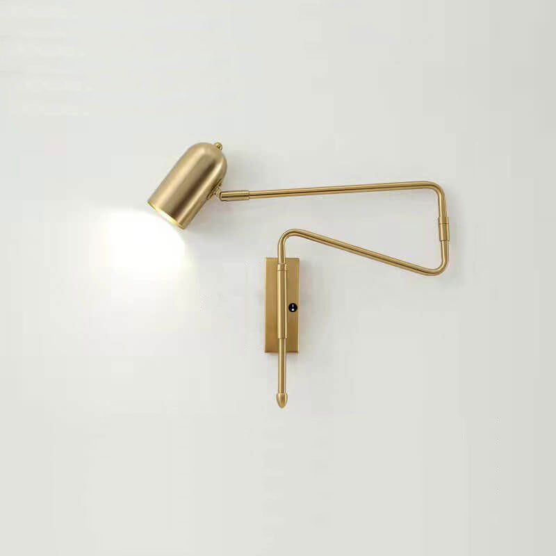 Noemie Nordic Iron Swing Arm Wall Sconce with Long Pole Reach