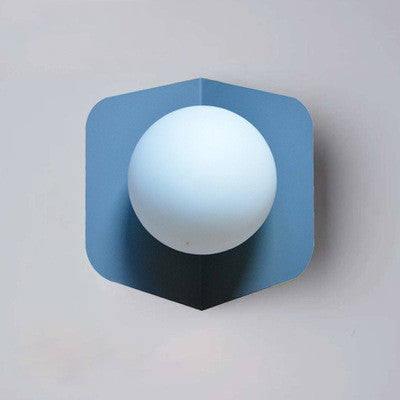 Ellsworth Nordic Iron Globe Glass Wall Sconce for Bedside and Stairwell Lighting