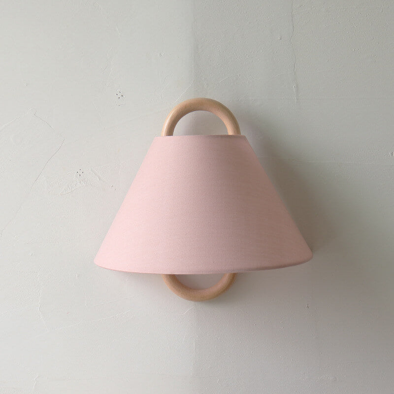 Halcyra Modern Beechwood Fabric Shade Wall Sconce for Hallway and Stairwell Lighting