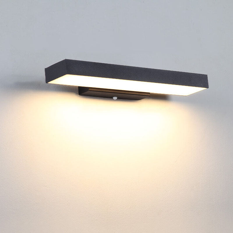 Nyverra Minimalist Stainless Steel LED Wall Light Motion Sensing Outdoor Porch Fixture