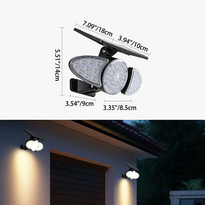 Roseline Weatherproof Solar LED Wall Sconce for Garden Walls and Patio Steps