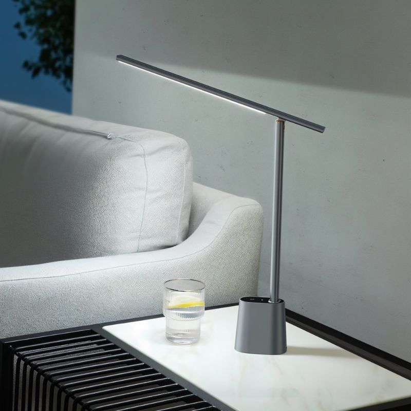 Orsanne Modern Aluminum LED Table Lamp with Warm Ambient Glow for Bedroom Nightstands