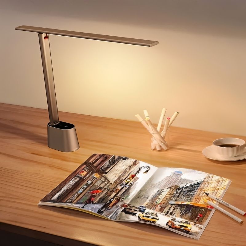 Orsanne Modern Aluminum LED Table Lamp with Warm Ambient Glow for Bedroom Nightstands