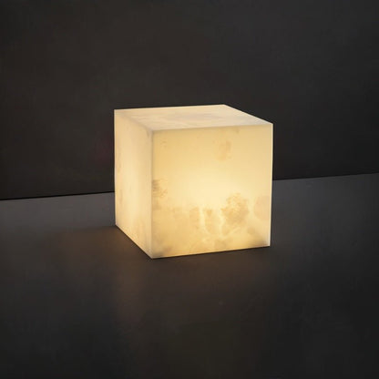 Duvessa Modern Alabaster Table Lamp with Soft E27 Glow for Living Room Styling