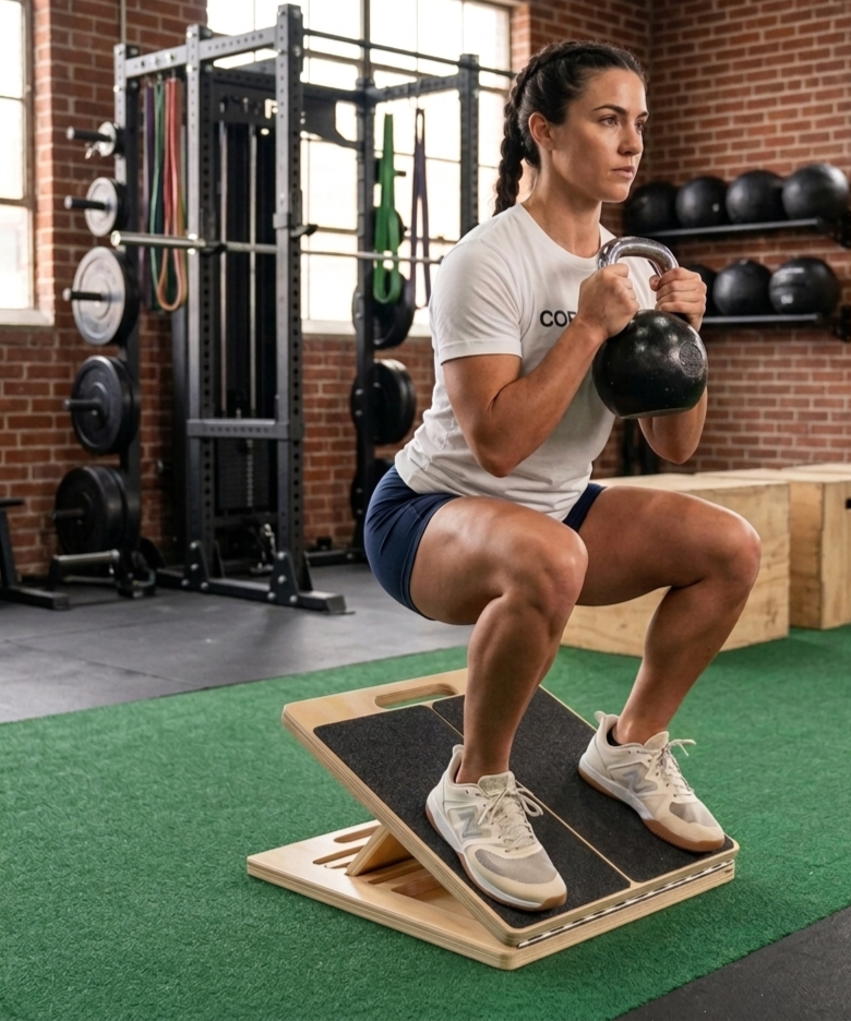 Adjustable Wooden Slant Board – Foldable Incline Stretch Board (30°–45°) with Anti-Slip Surface for Exercise and Balance Training