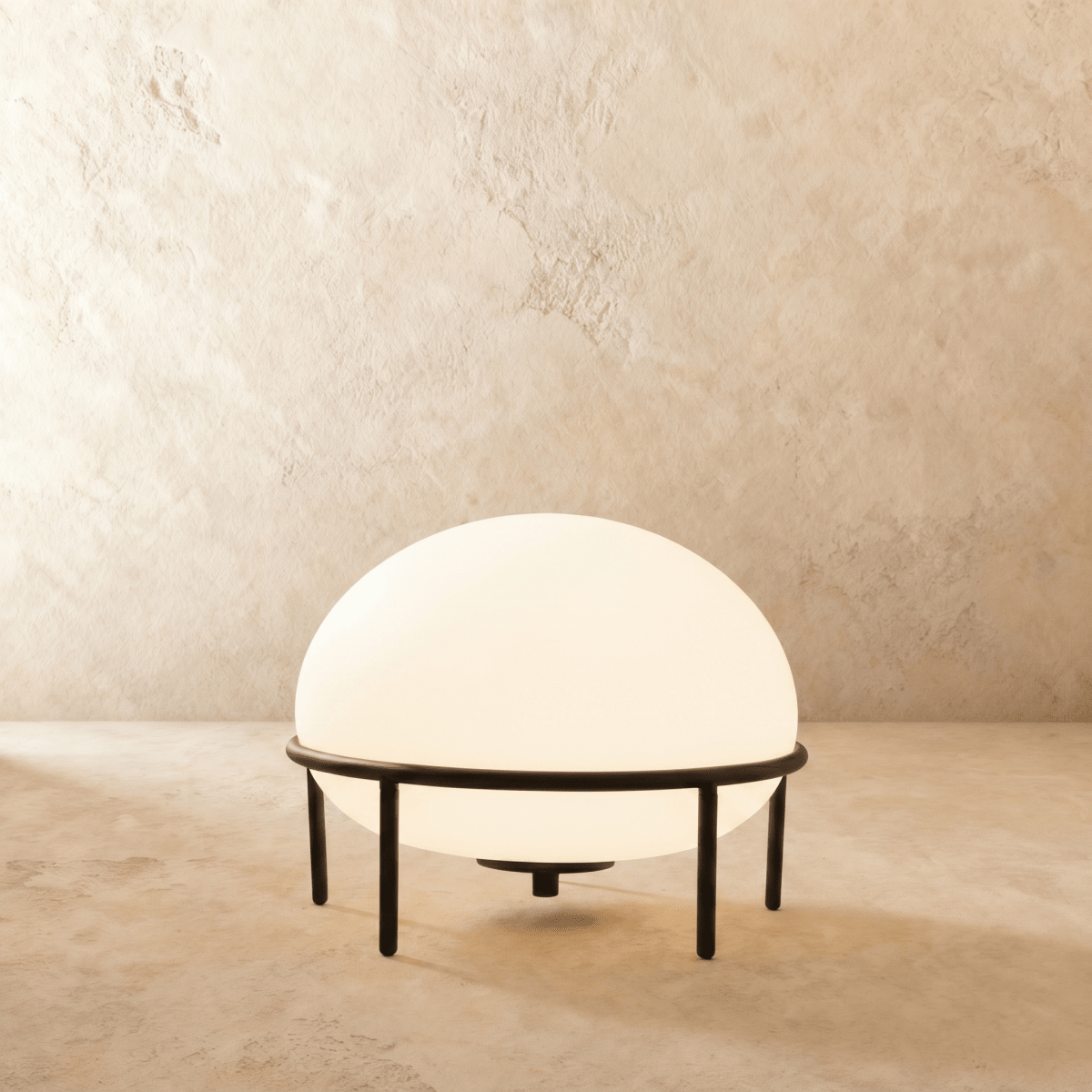Isolde Contemporary Black Glass Table Lamp with Soft Ambient Glow for Bedroom Nightstands