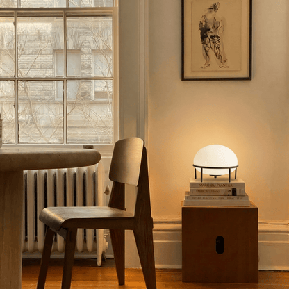 Isolde Contemporary Black Glass Table Lamp with Soft Ambient Glow for Bedroom Nightstands