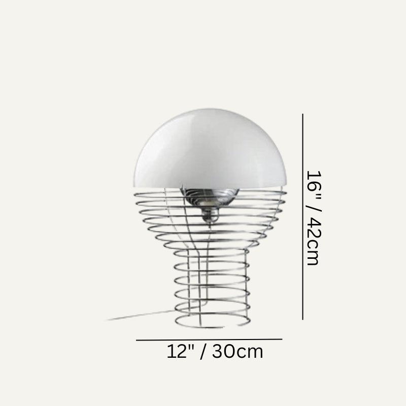 Maravelle Industrial Glass Metal Table Lamp with Warm Retro Glow for Bedroom Accents