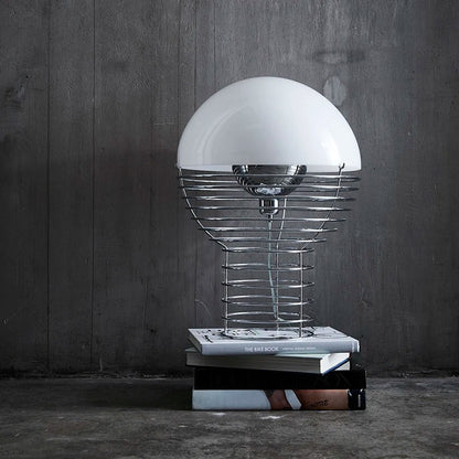 Maravelle Industrial Glass Metal Table Lamp with Warm Retro Glow for Bedroom Accents