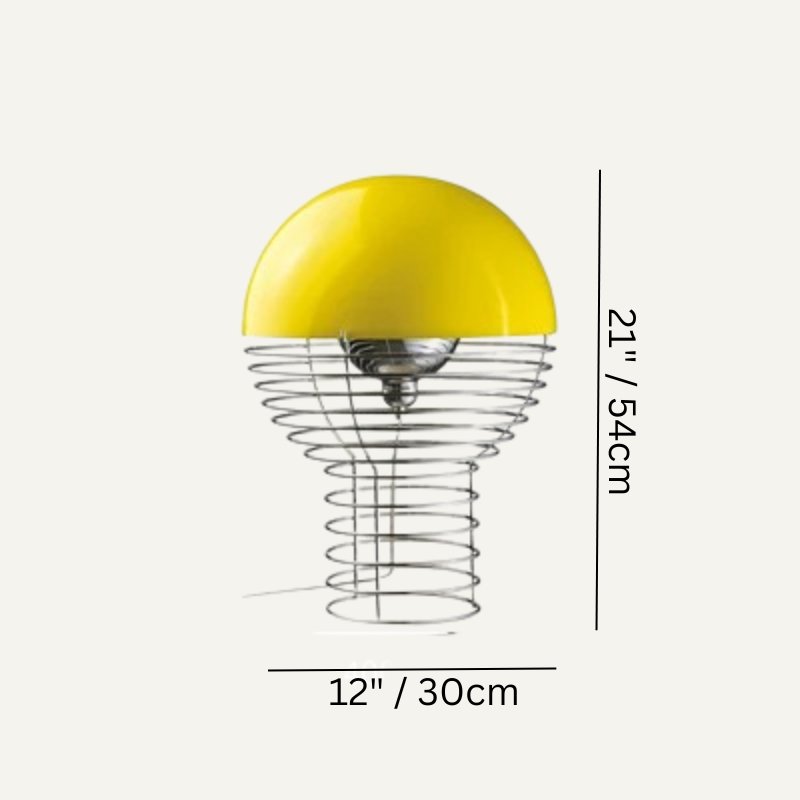 Maravelle Industrial Glass Metal Table Lamp with Warm Retro Glow for Bedroom Accents