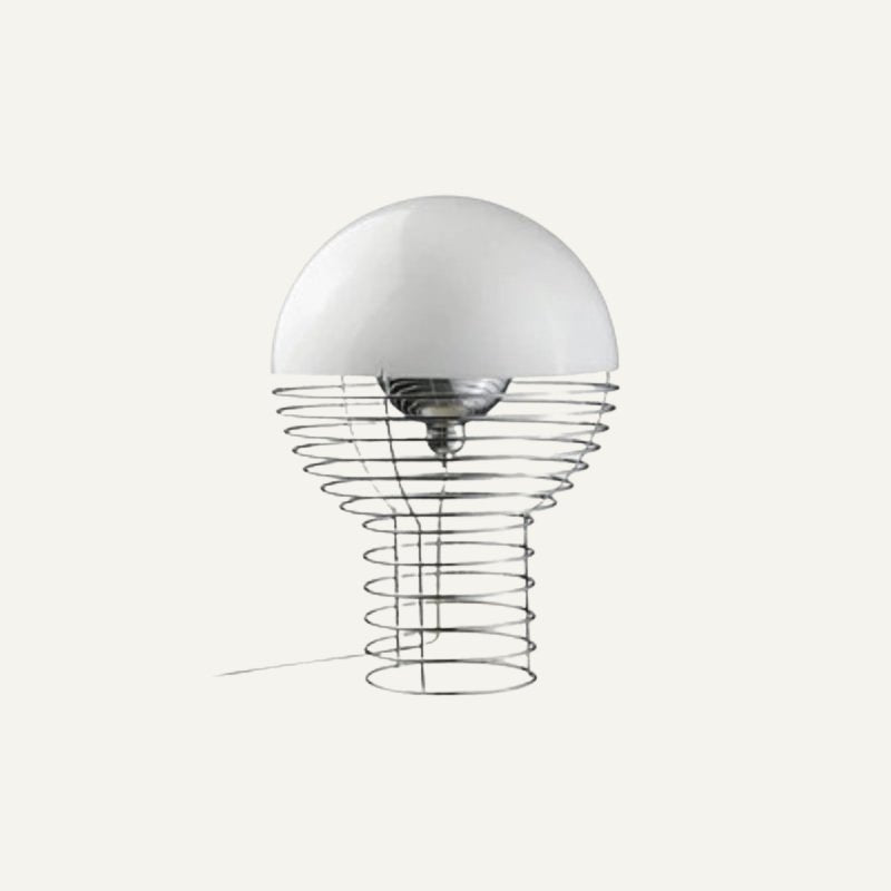 Maravelle Industrial Glass Metal Table Lamp with Warm Retro Glow for Bedroom Accents