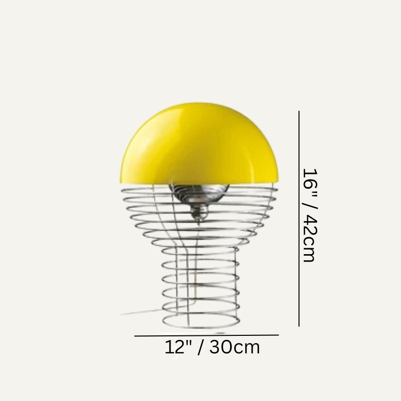 Maravelle Industrial Glass Metal Table Lamp with Warm Retro Glow for Bedroom Accents