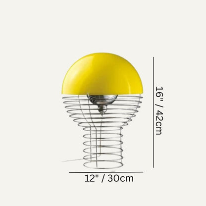 Maravelle Industrial Glass Metal Table Lamp with Warm Retro Glow for Bedroom Accents