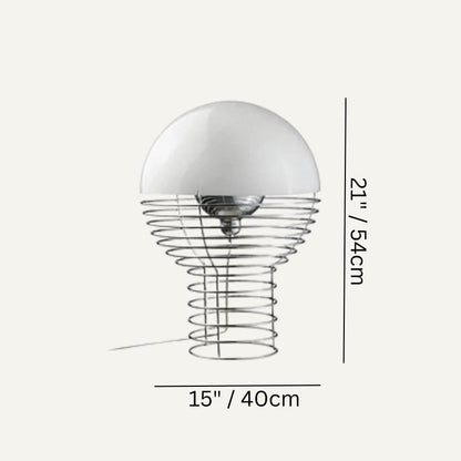 Maravelle Industrial Glass Metal Table Lamp with Warm Retro Glow for Bedroom Accents